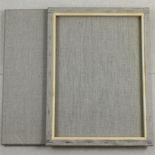 沭彩画材 松木油画框 清浆透明涂层340克中细纹纯亚麻进口雨露麻