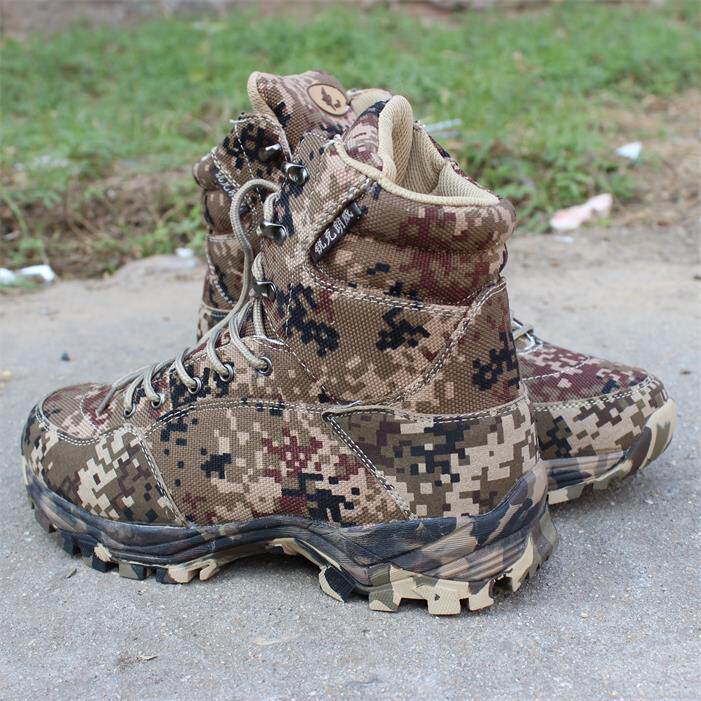 Boots militaires pour homme en toile - Ref 1399325 Image 1