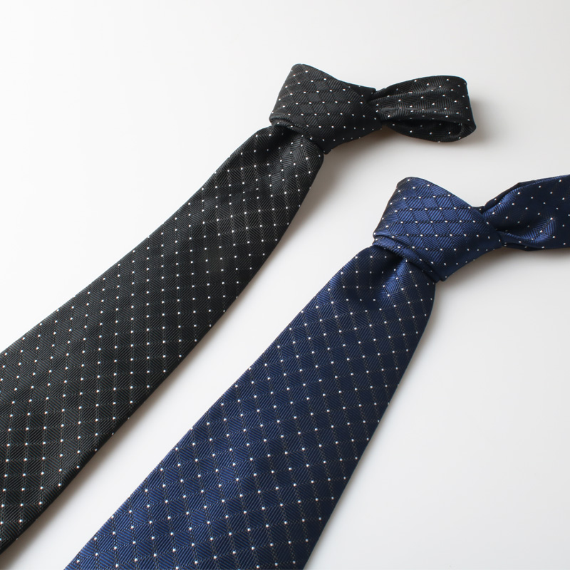 波点桑蚕丝男士商务领带