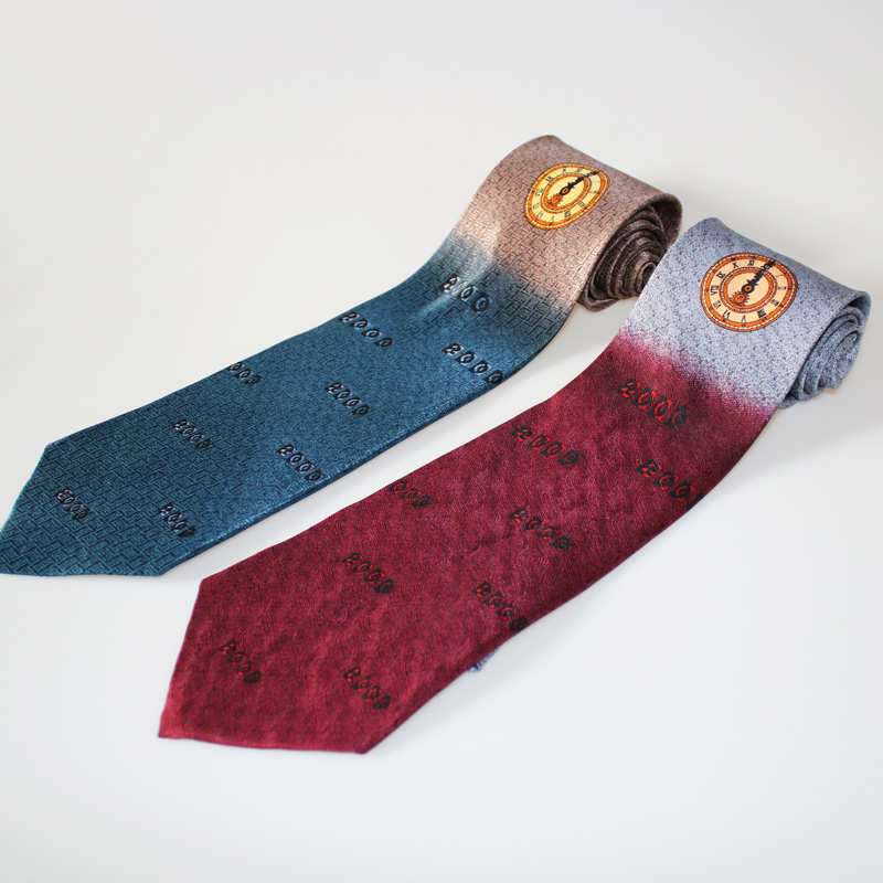 个性印花图案桑蚕丝男士领带 10cm宽版复古风真丝领带