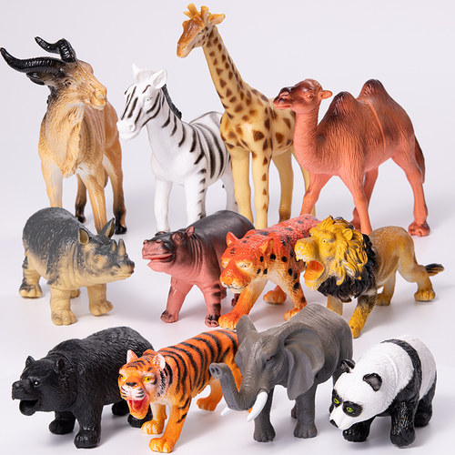 贝尔悠野生动物模型玩具套装
