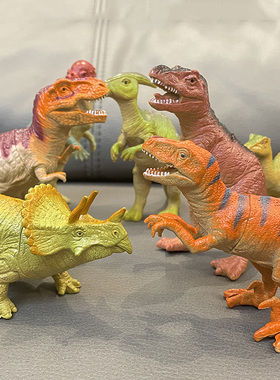 儿童恐龙玩具侏罗纪男孩女孩霸王龙甲龙剑龙仿真模型软胶全套装