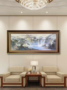 客厅风景画纯手绘油画陶学仕画家玄关欧式山水画天津鼓楼艺术馆