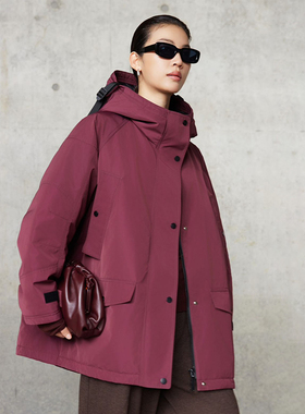 【西施姐姐推荐】冬装新款90白鸭绒中长款直筒宽松羽绒服99106