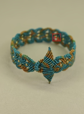 手工编织diy鱼尾扣头甜美情侣