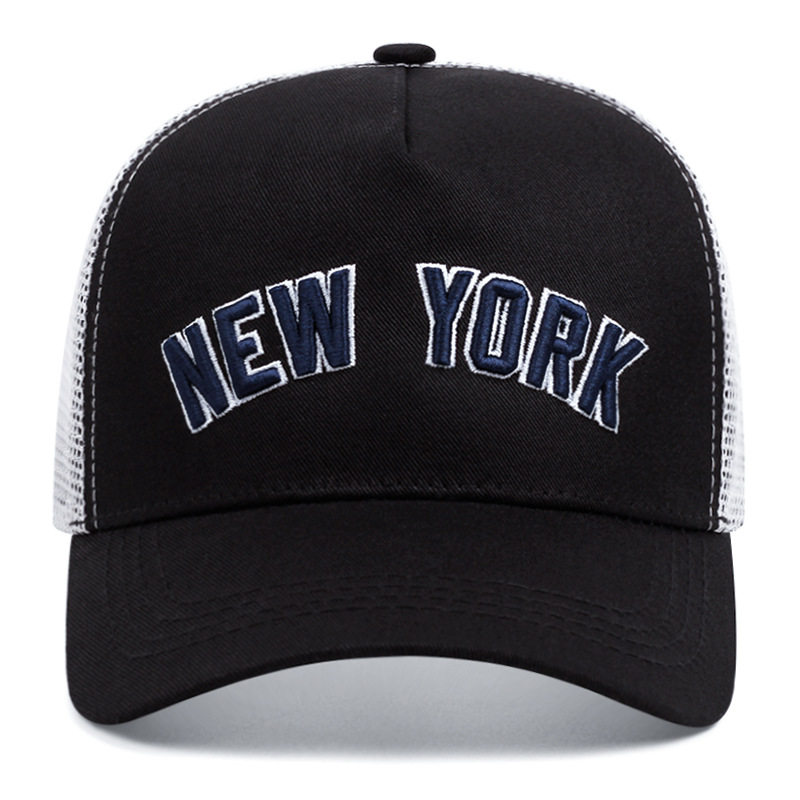 外贸爆款NEW YORK棒球帽户外运动赛事鸭舌帽美式卡车司机透气网帽