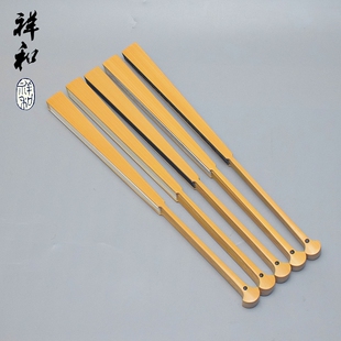 玉竹半圆头文盘玩折扇骨贴梁刮棱老师傅制苏国潮风中式伴手礼定制