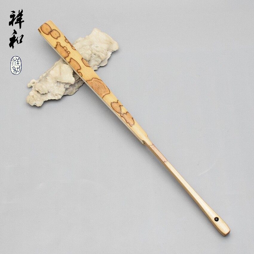 祥和扇坊蝴蝶竹文玩折扇国潮复古国风名家水磨文人扇精工贴梁刮棱