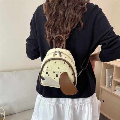 小众不撞款可爱小狗双肩包包女2026新款高颜值通勤百搭迷你背包