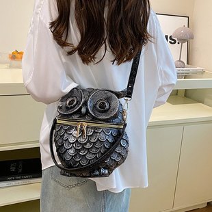 2024创意个性猫头鹰动物造型包包手提包斜挎包生日礼物女生高级感