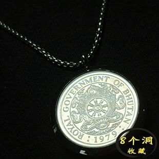 以时光为证 与内心和鸣I洞家原创 不丹法伦硬币吊坠个性项链饰品