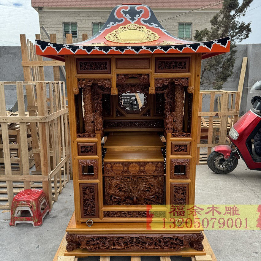 文轿神轿沙比利神明坐轿游神抬神庙会轿子佛轿辇轿木雕工艺定制