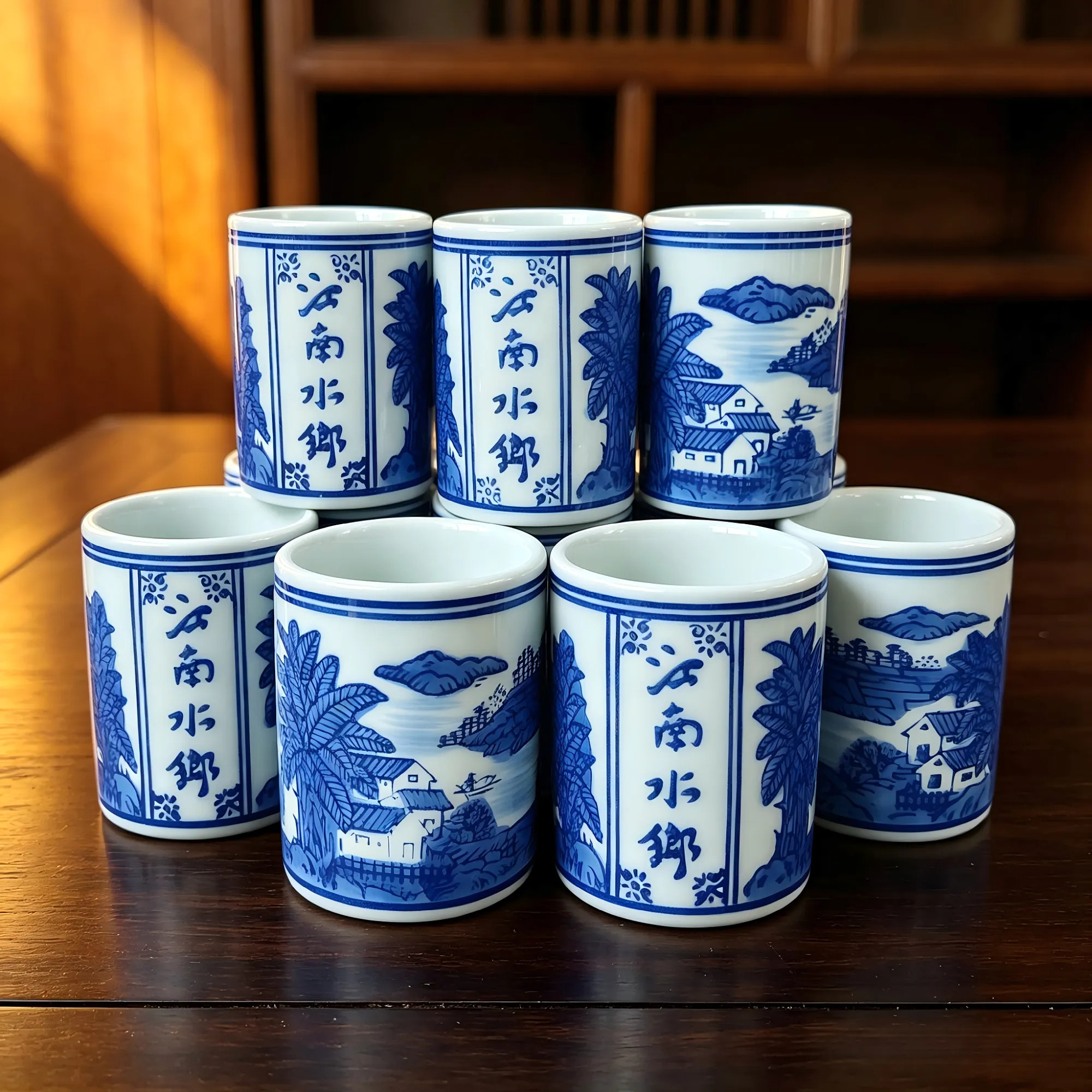 古风青瓷中式大号品茗主人杯