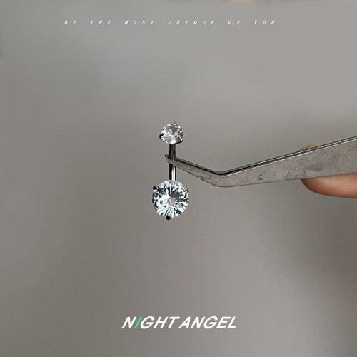 欧美闪钻锆石肚脐钉穿刺脐环