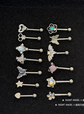 耳轮钉集合！小众设计感钛钢高耳位恶魔位钉星球蝴蝶花朵辣妹穿刺