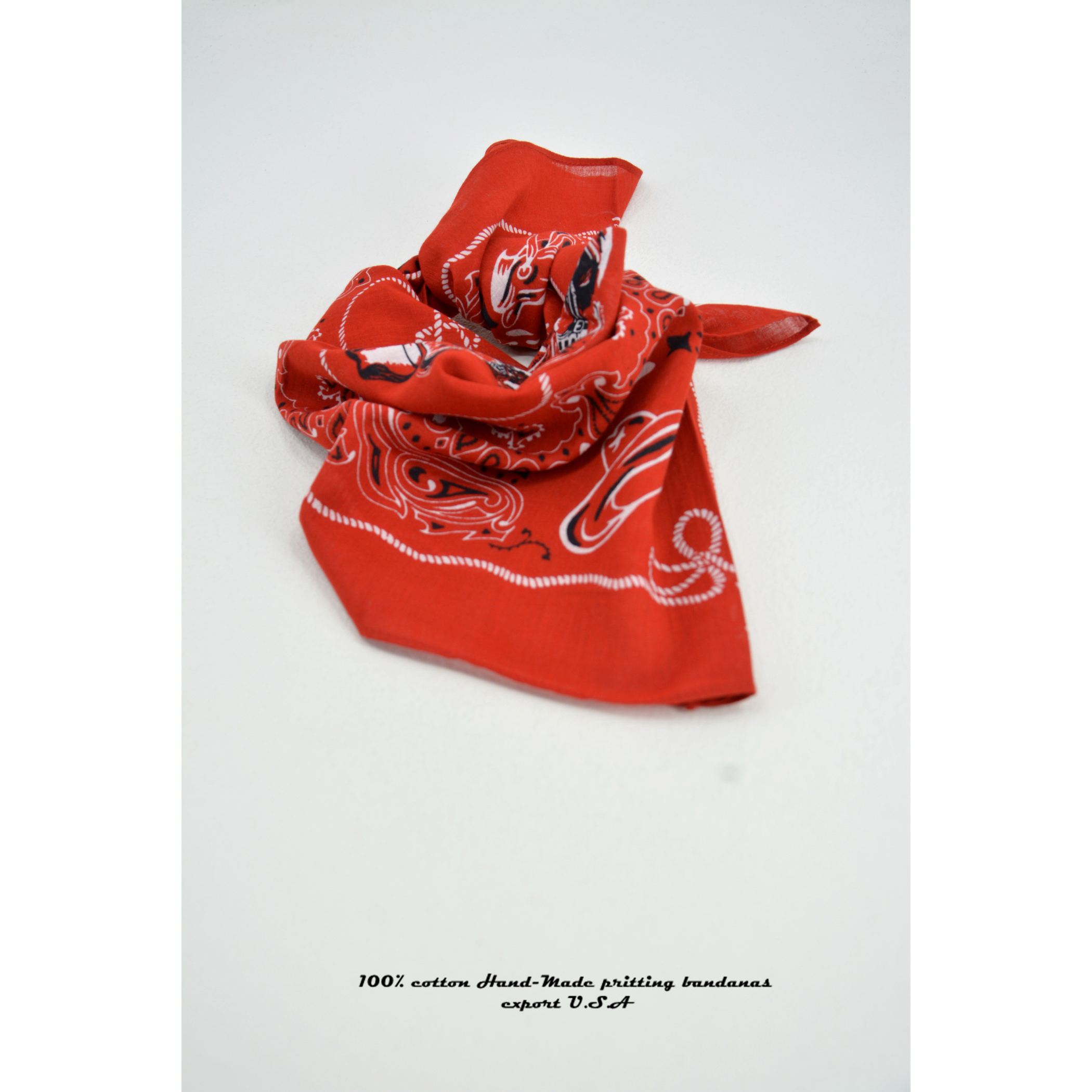 棉质佩斯利腰果花小方巾领巾围巾