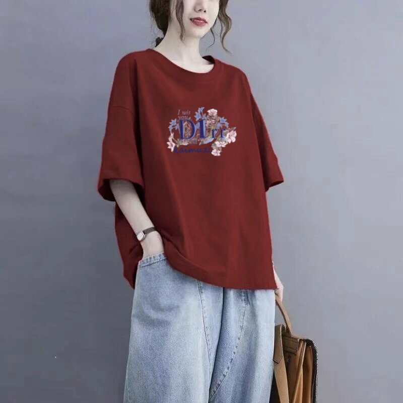 清仓捡漏纯棉短袖t恤2026新款大码宽松显瘦百搭女士中年妈妈上衣