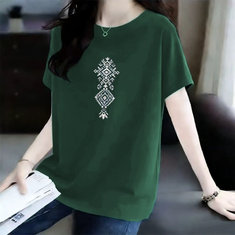 宽松大码纯棉短袖T恤女2026新款夏季oversize遮肚显瘦体恤上衣