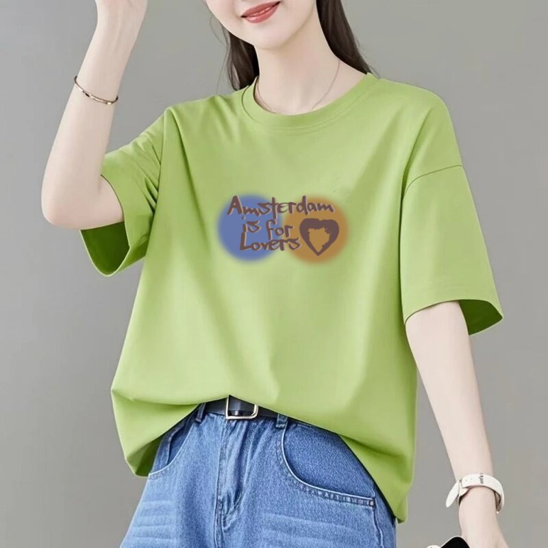 清仓捡漏～短袖t恤女款夏季体恤百搭100%纯棉宽松妈妈装打底衫