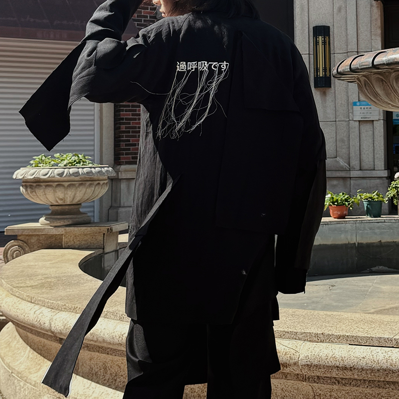 山本暗黑风过呼吸刺绣西装