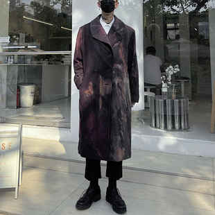 原创暗黑风贝克辛斯基狼头油画羊毛呢大衣 EvanXX