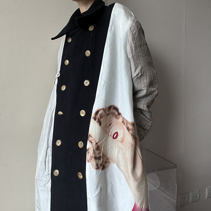 山本暗黑风美人鱼梦露大衣