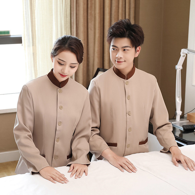 酒店工作服秋冬装饭店客房服务员保洁服长袖清洁工套装米黄女装,女装/女士精品,其它制服/套装,淘宝优惠券,粉丝福利购,淘宝优惠卷