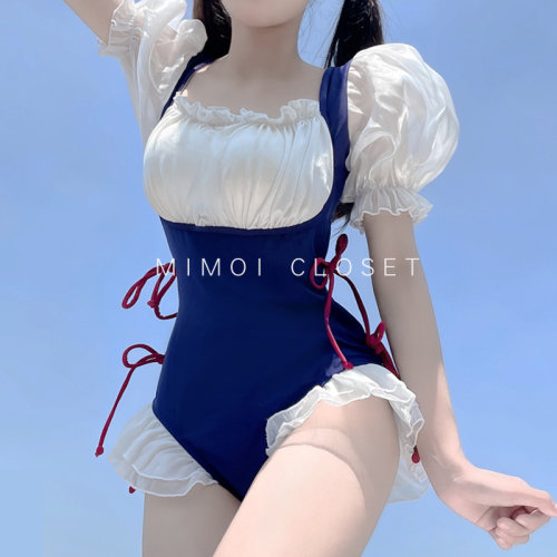 Mimoi女仆lolita纯欲连体泳衣女