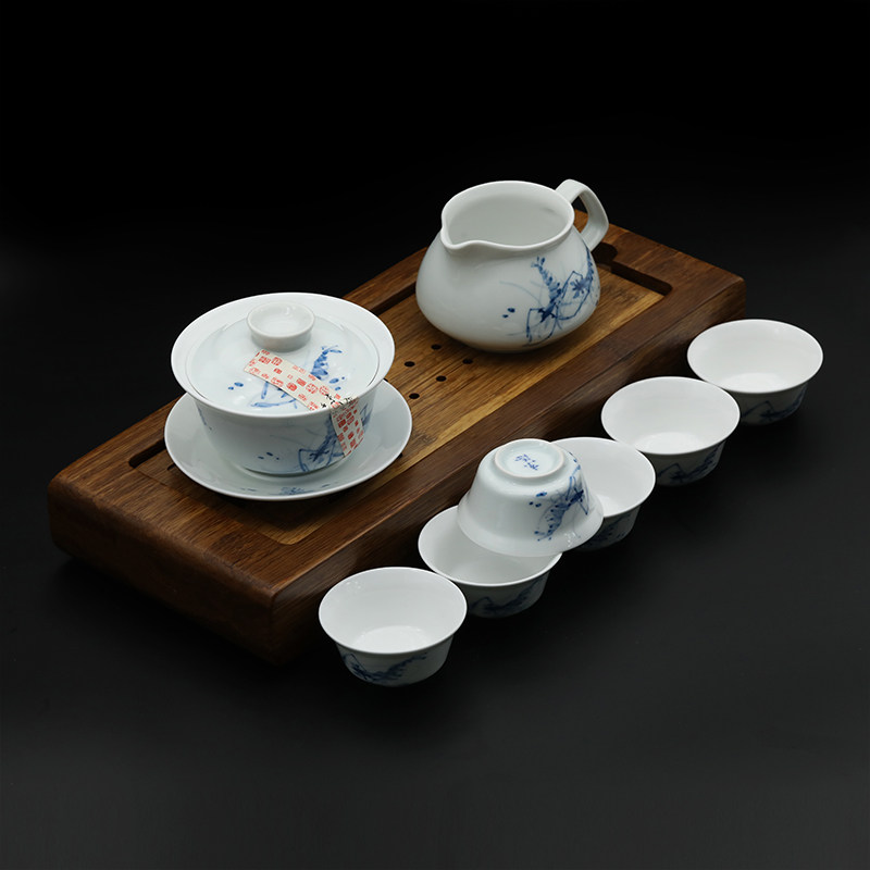 贵和祥景德镇陶瓷茶具品茗手绘