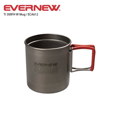 日本制 EVERNEW 户外保温 双层钛杯 Ti300ml ECA612