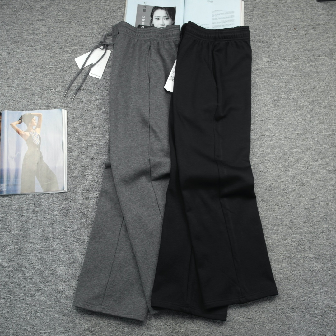 冬季直筒裤加绒女裤中高腰宽松运动休闲裤长裤卫裤女式95%棉