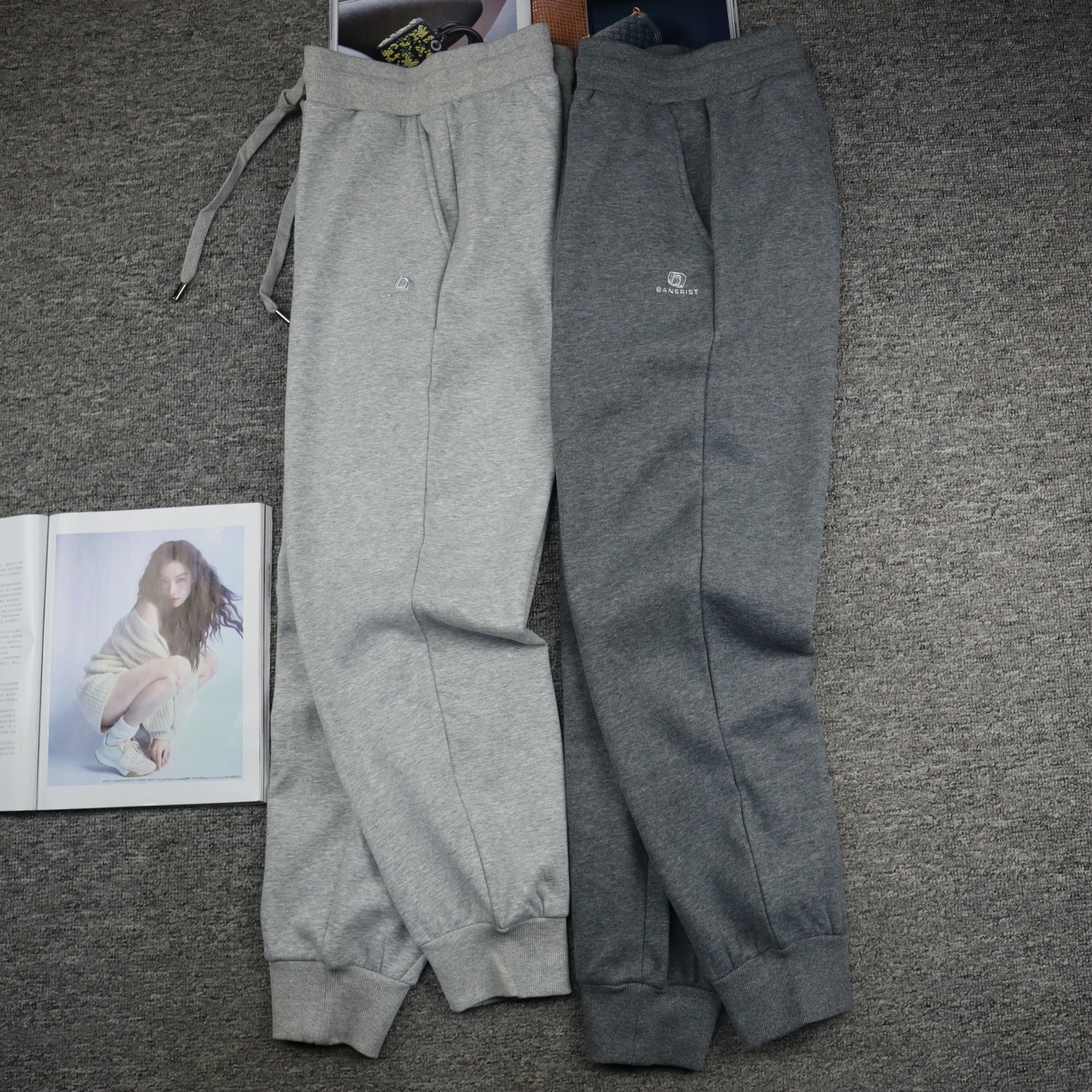 秋冬女裤加绒加厚长裤收脚口高腰运动休闲百搭裤子卫裤