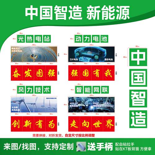 学校运动会新能源熔盐风力发电站动力电池智能驾驶网联KT板定制