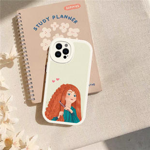 勇敢传说梅莉达公主适用苹果13Pro Max XS 14 12 15 16promax 6/7 8plus手机壳