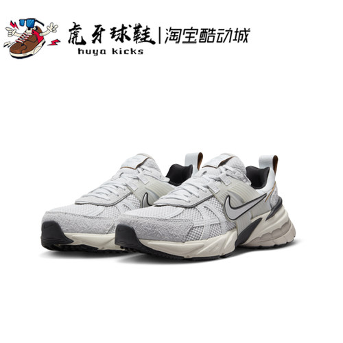 Nike复古跑步鞋白银低帮