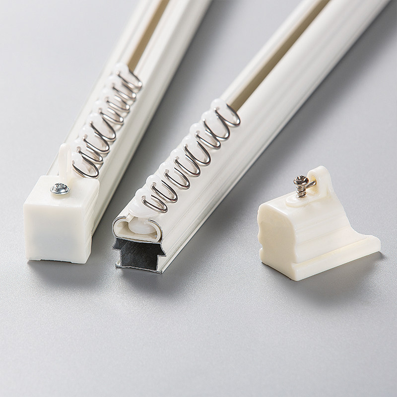 铝合金窗轨道帘双轨单轨道滑轨滑轮滑道导轨顶装侧装加厚