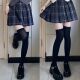 ins日系白色天鹅绒120D不透肉过膝高筒袜JK长筒百搭经典 打底丝袜