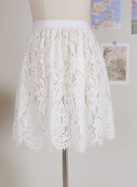 裙帘蕾丝显瘦纯欲风洋气甜美ins穿蕾丝半身裙罩裙单层透视裙