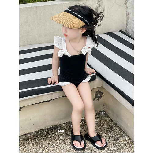 Летний милый детский купальник с бантиком для девочек для принцессы, популярно в интернете, в западном стиле, в корейском стиле