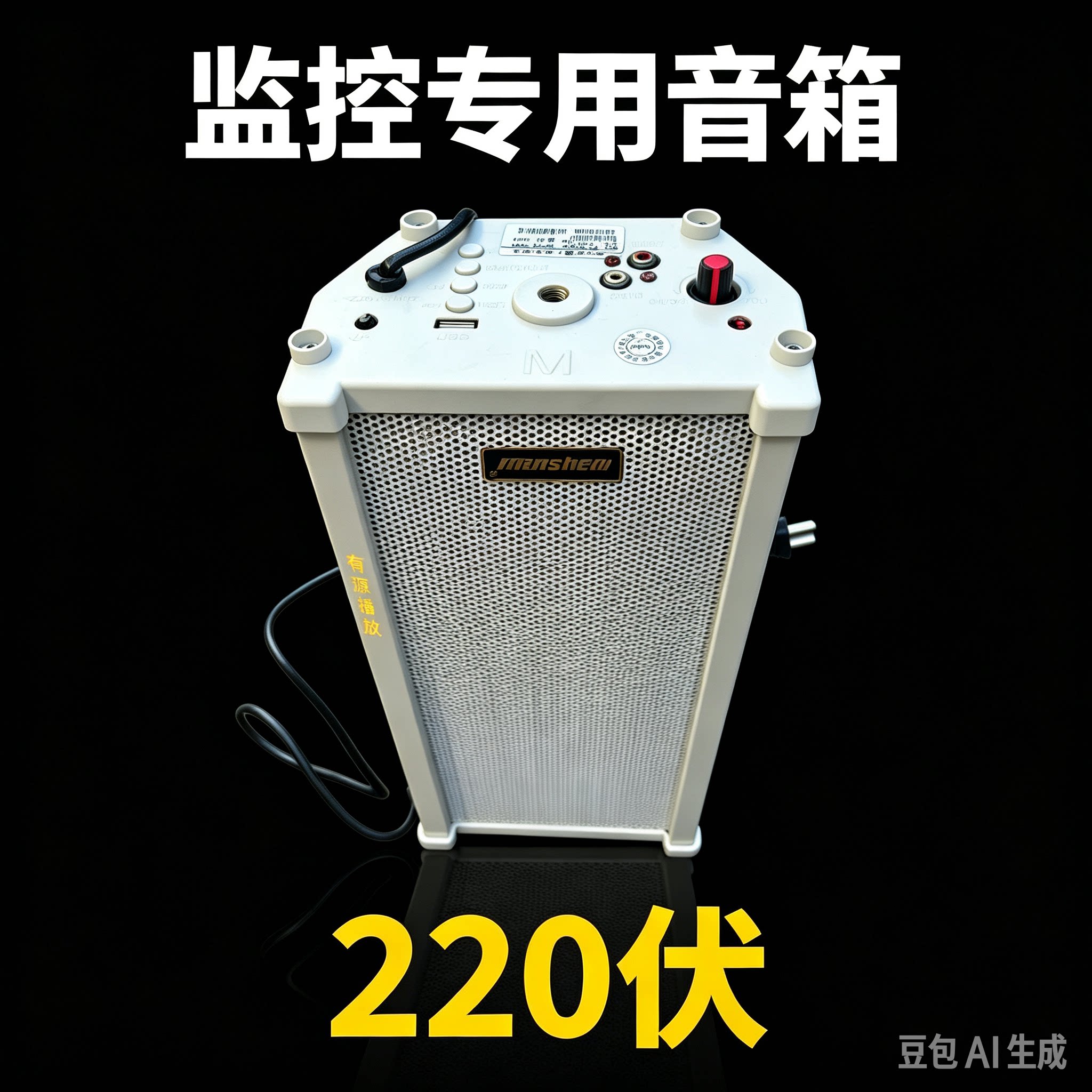 有源音箱U盘播放220Ｖ监控音箱室外广播音箱袋功放喇叭防雨音箱