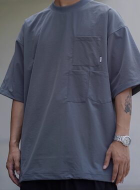 PAXOM机能风宽松多口袋短袖T恤