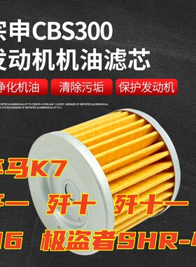 极盗者SHR4机油滤芯波速尔M6歼1歼十一卒马K7CBS300发动机滤清器