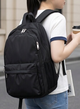 休闲包背包女士新款旅游轻便旅行双肩包男日常通勤背包大容量书包