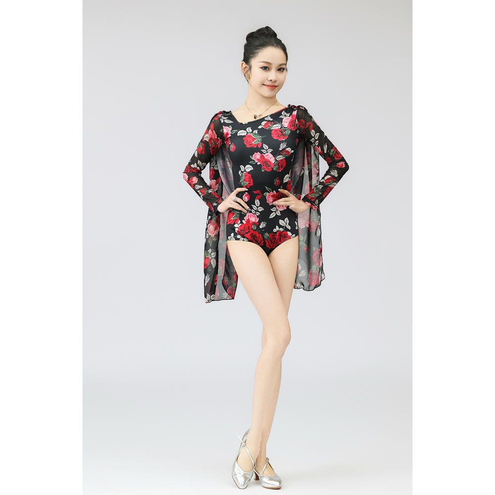 懒猫onue高端定制【MM000335-1】摩登舞连体上衣经典花色国标舞服