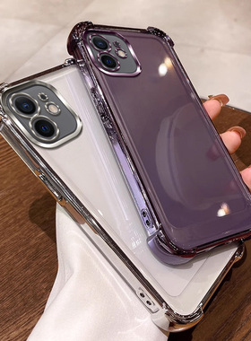 四角气囊防摔适用苹果11手机壳iphone11保护套A2223透明男女款ins全包软防摔tpu简约个性.创意A2111电镀A2221