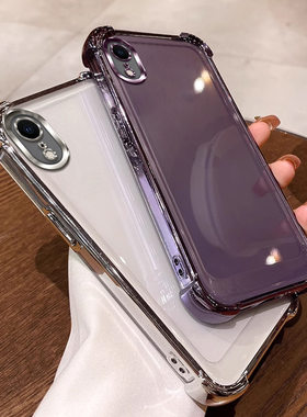 四角气囊防摔适用苹果XR手机壳iphonexr保护套A2108透明男女款ins全包软防摔tpu简约个性.创意A1984电镀A2105