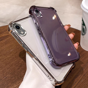 四角气囊防摔适用苹果XR手机壳iphonexr保护套A2108透明男女款 .创意A1984电镀A2105 ins全包软防摔tpu简约个性