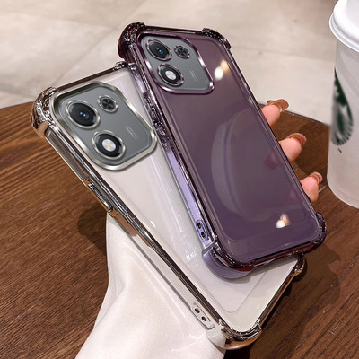 四角气囊防摔适用荣耀x70i手机壳透明ABR-AN00保护套男女外壳简约ins风全包软壳tpu硅胶个性网红可爱情侣女款