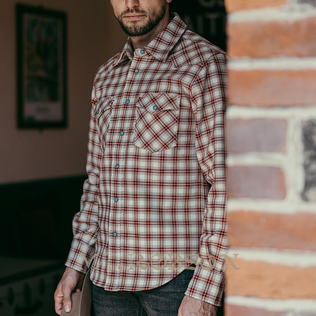 【14.7盎司】MTROBSON 重磅厚实美式复古长袖 美式西部衬衫高密度