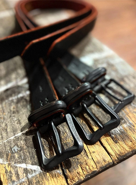 【茶芯皮】VINTAGE WORKS日产手工复古皮带DH5675MK-2限定款黑漆